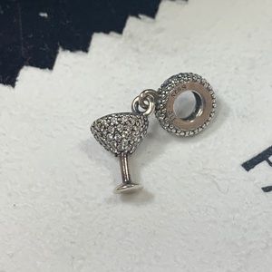 PANDORA Pavé Martini Glass Charm